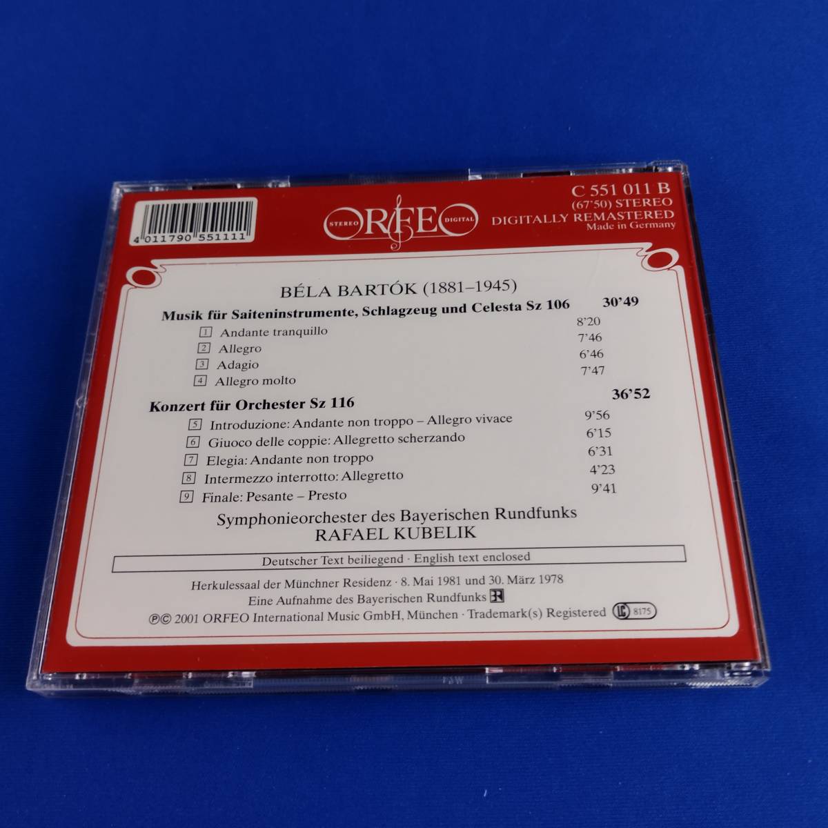 1SC15 CD RAFAEL KUBELIK BARTOK ORCHESTERWERKE_画像2