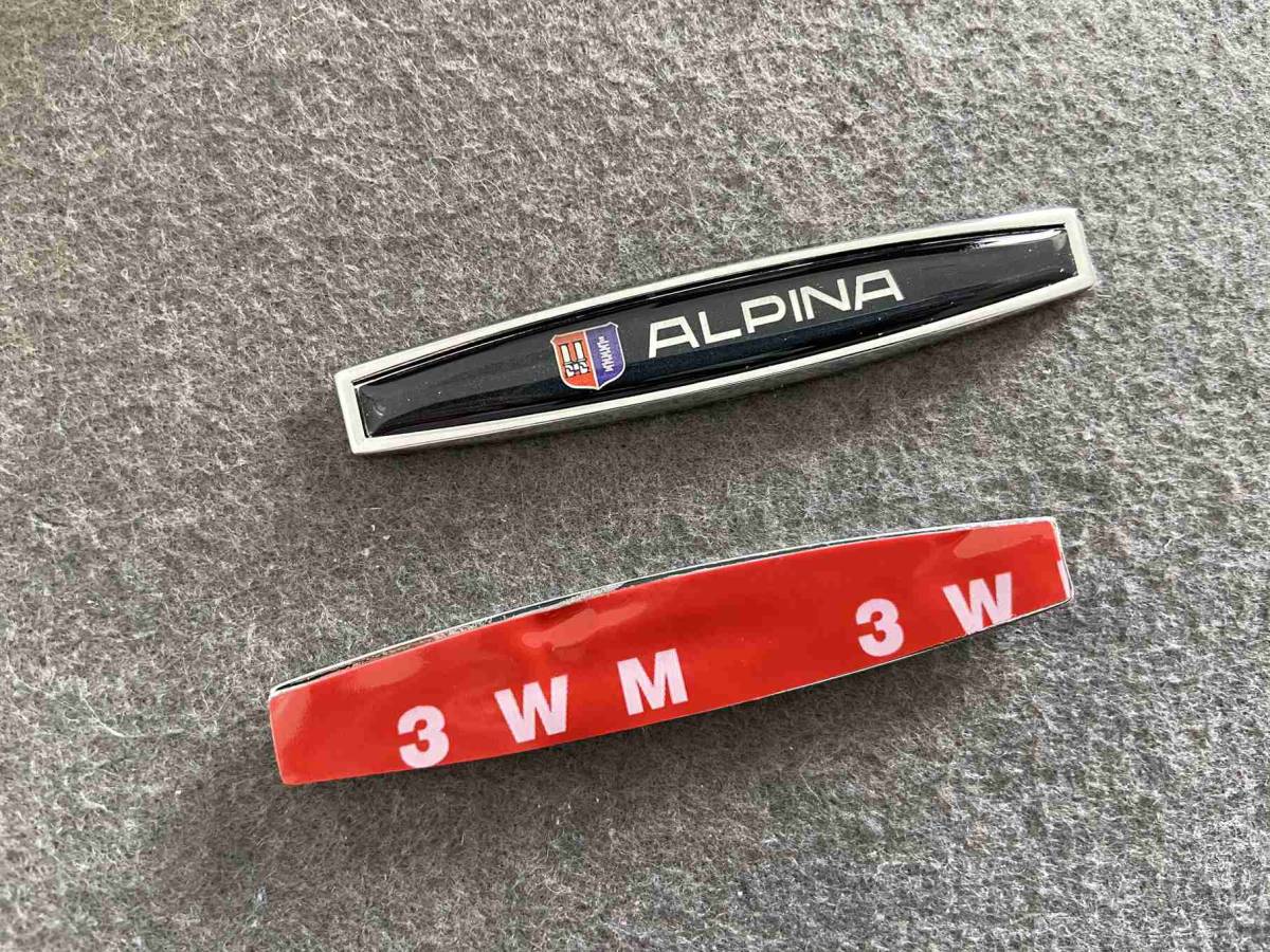 BMW ALPINA 車用デカール カーステッカー プレート エンブレム フェンダーバッジ シール 傷を隠す 2枚セット 120番の画像3