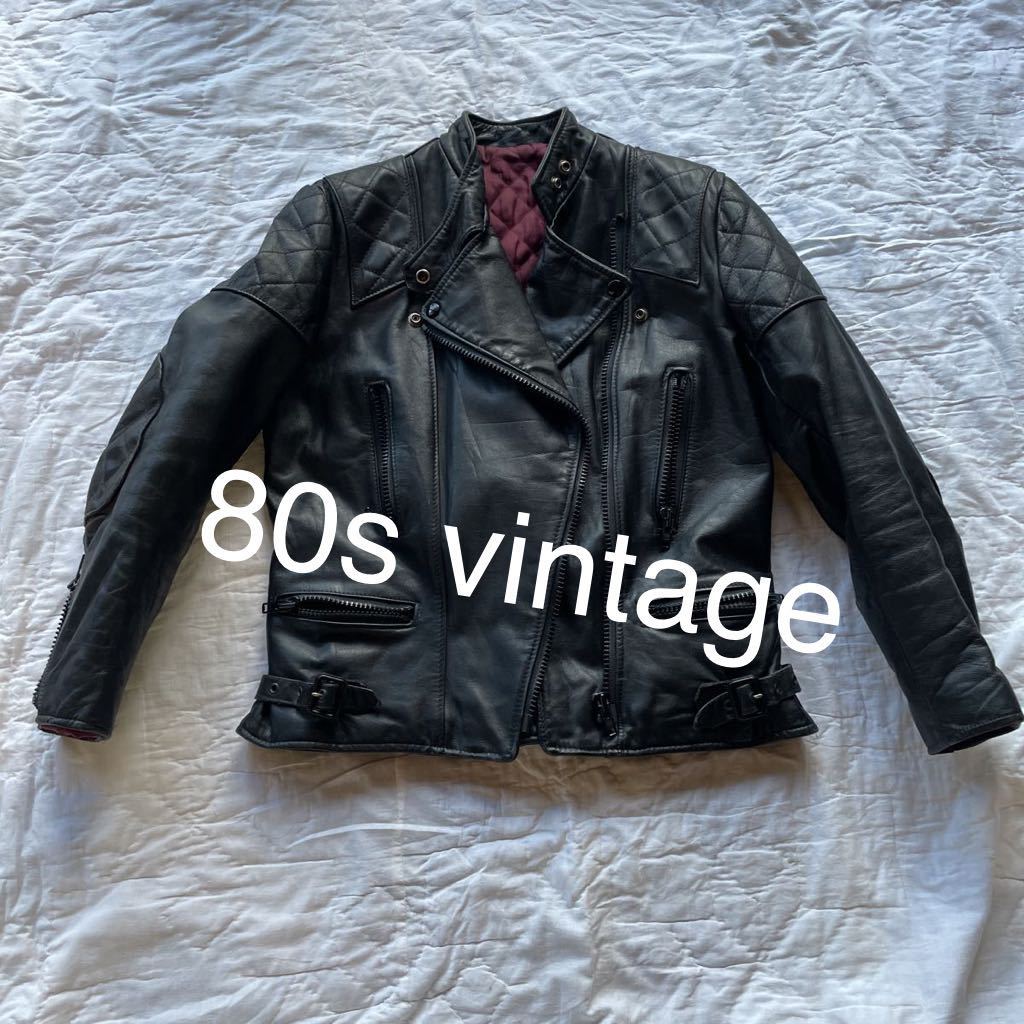 80s vintage wolf leather jacket ウルフレザー ライダース ジャケット イングランド製 イギリス製 70s レザー ロンジャン