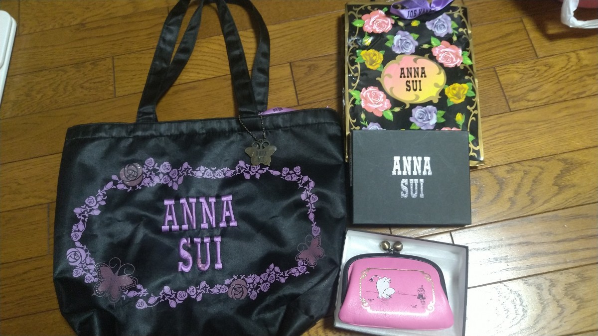 ANNA SUI アナスイ×ムーミン アナスイ がま口財布 財布 トートバッグ_画像1