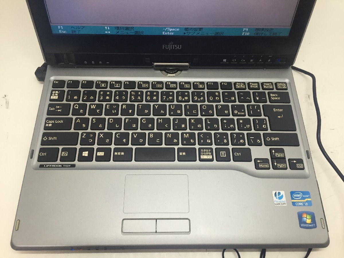 ジャンク/ FUJITSU FMVNT7S2EZ LIFEBOOK T732/F Intel Core i3-3110M メモリ4.1GB ストレージ無し 【G12884】_画像4