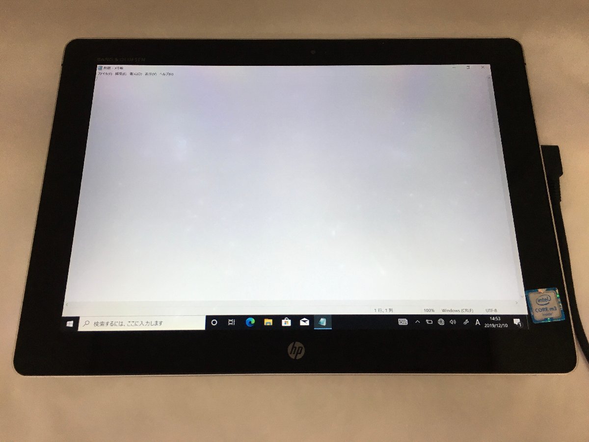 ジャンク/HP Elite x2 1012 G1/Core m3 6Y30 0.90GHz/128GB/4GB/12インチ/Windows10 Pro/高解像度/第6世代/AC欠品_液晶に写真では分かりにくい色ムラあり