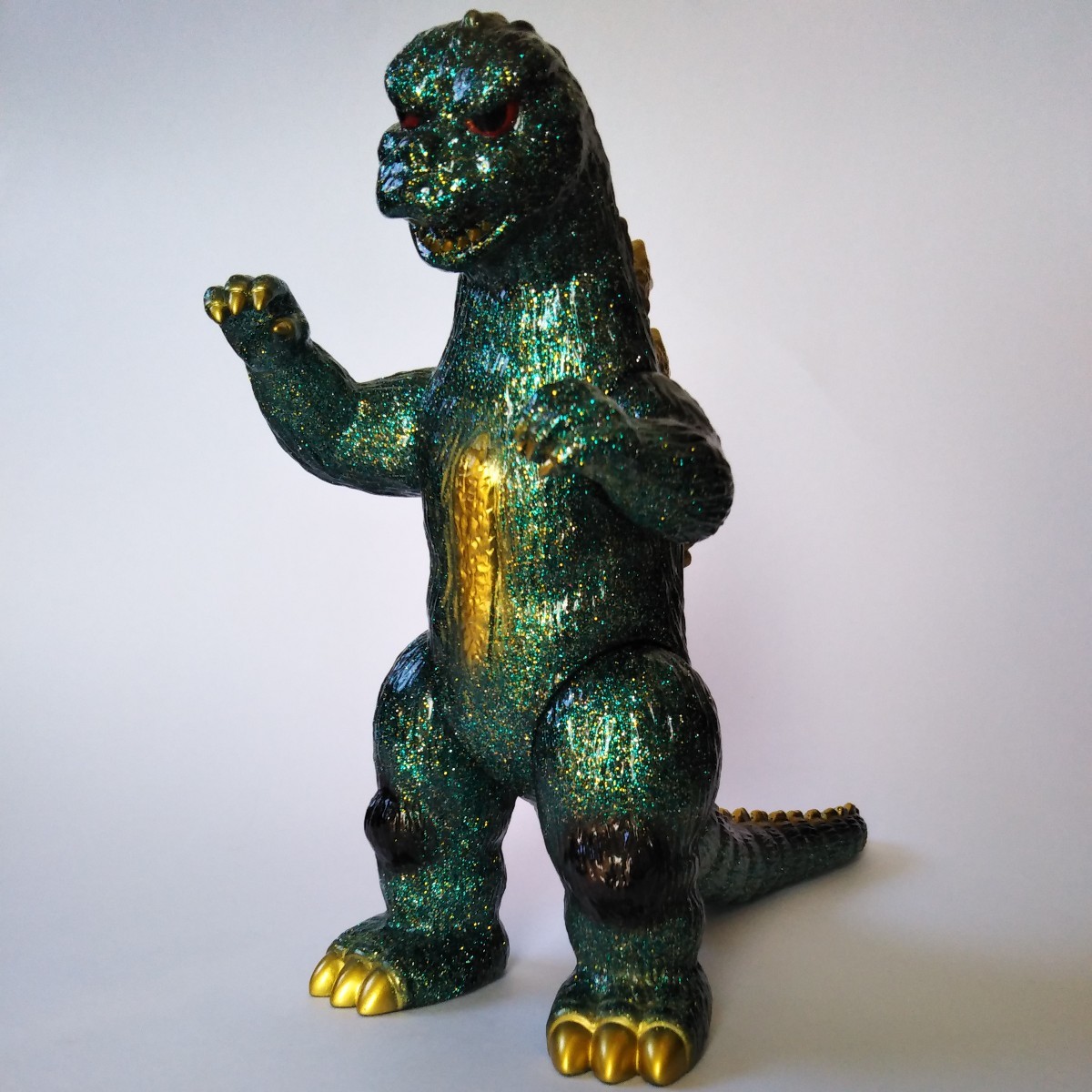 優れた品質 1974 450 ゴジラ マルサン グリーングリッター 高さ約30cm