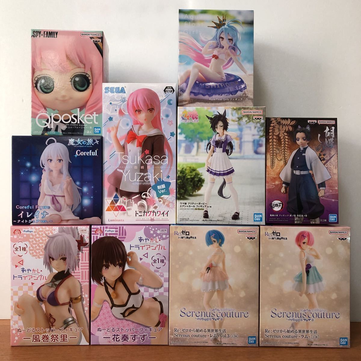 【未開封】 プライズ 美少女 フィギュア まとめ売り 10点セット / あやかしトライアングル ウマ娘 リゼロ Coreful ぬーどるストッパー