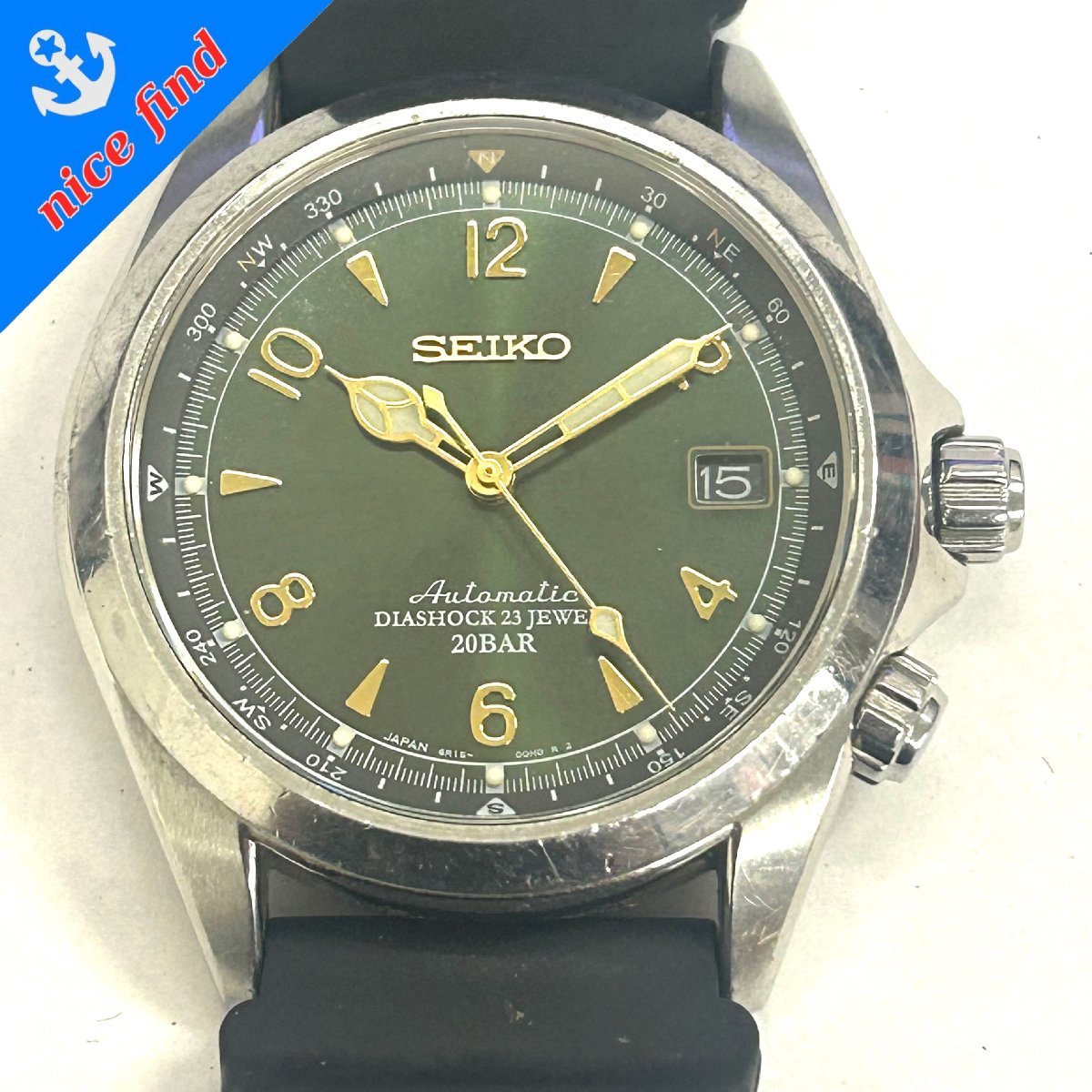 新品 】 自動巻き 6R15-00E0 SEIKO◇アルピニスト 稼動品◇セイコー