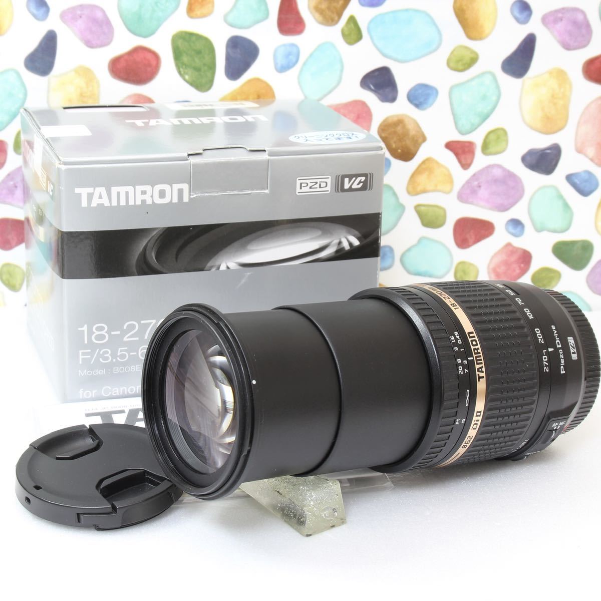 ◇近くから遠くまでOK ◇TAMRON タムロン 18-270mm VC キャノン Canon用 B008カメラ、光学機器