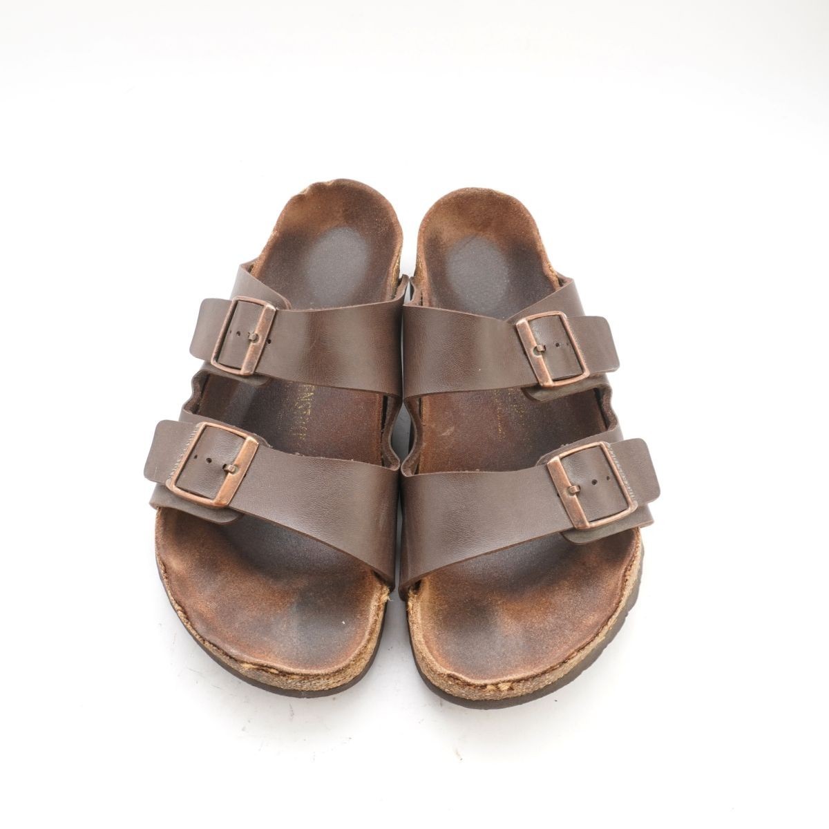 BIRKENSTOCK ビルケンシュトック 42 27.0 Arizona アリゾナ サンダル バックル レザー 茶色 ブラウン/HC88_画像2