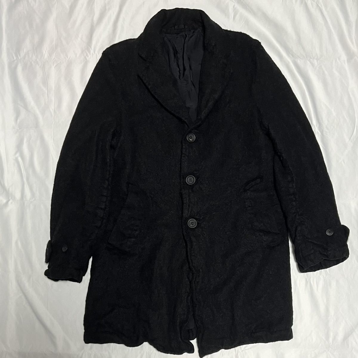 2004 縮絨 COMME des GARCONS HOMME チェスターコート ウール 2004 縮絨 COMME des GARCONS HOMME チェスターコート ウール
