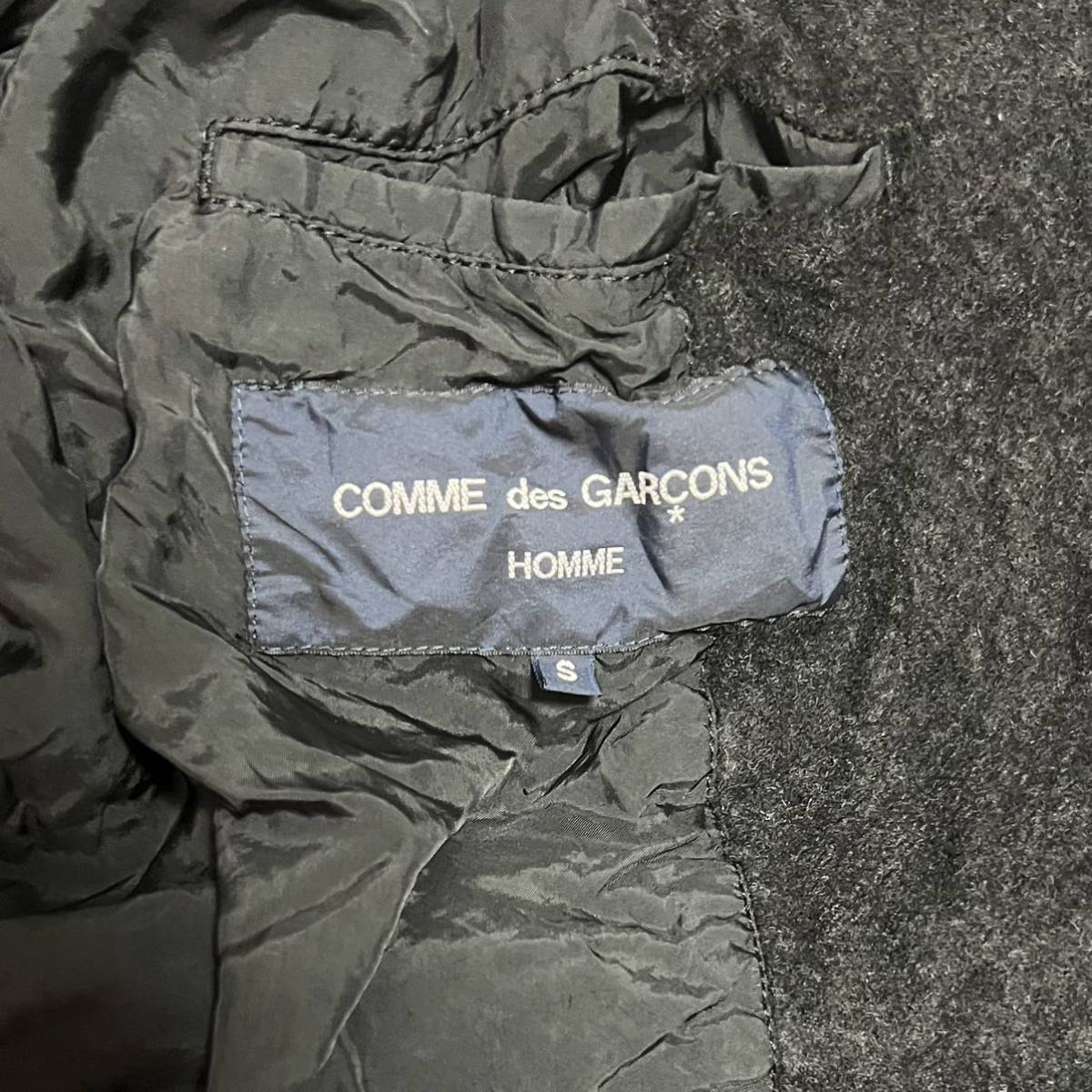 2004 縮絨 COMME des GARCONS HOMME チェスターコート ウール 2004 縮絨 COMME des GARCONS HOMME チェスターコート ウール