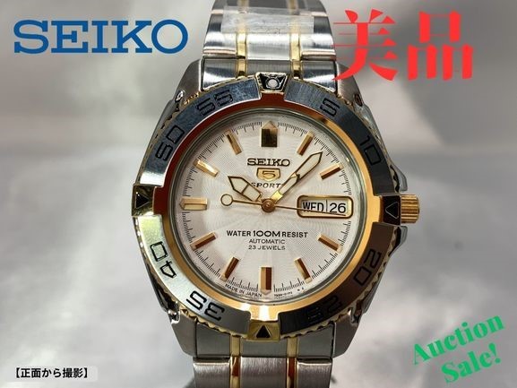 経典ブランド セイコー SPORTS 5 【美品/裏スケ】SEIKO ファイブ