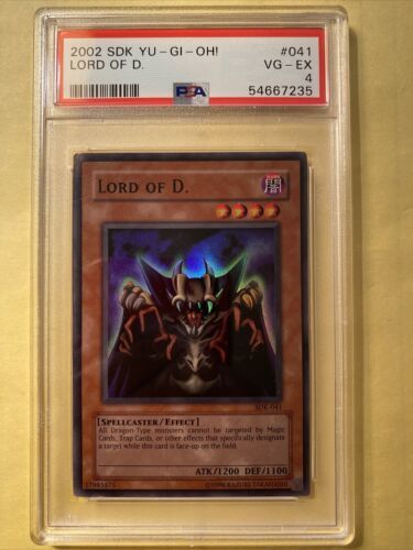 YuGiOh LORD OF D. #SDK-041 SUPER RARE?PSA 4 VG-EX?2002-STARTER DECK KAIBA 海外 即決