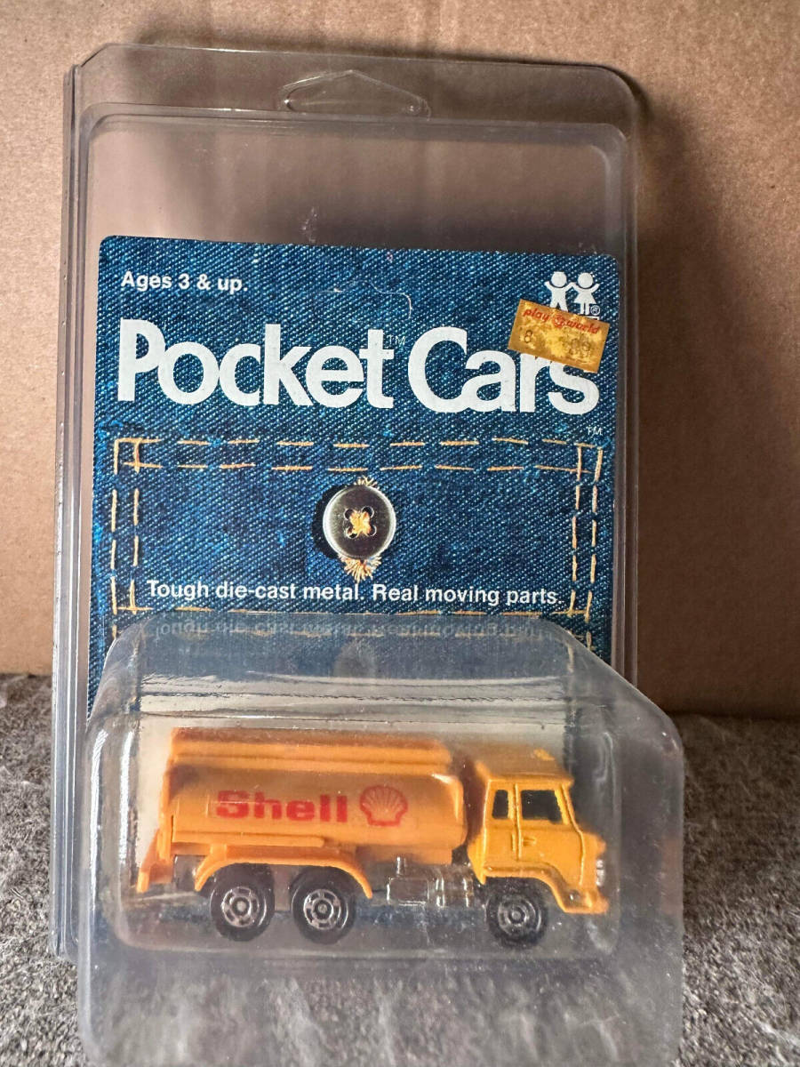 Tomy Pocket Cars #28-54 Shell Gasoline Tanker Truck Die Cast Metal -Vintage 1974 海外 即決