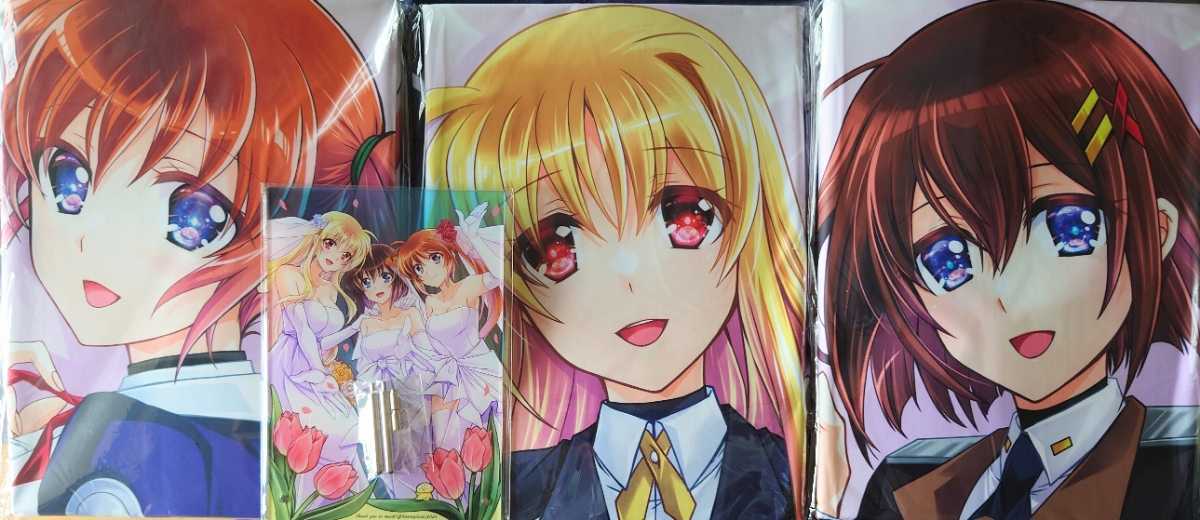 PLUM Magical Girl Lyrical Nanoha ... *feito*. .. Dakimakura покрытие 2023 версия полный комплект SJ привилегия plate & полотенце есть COMIC1*24