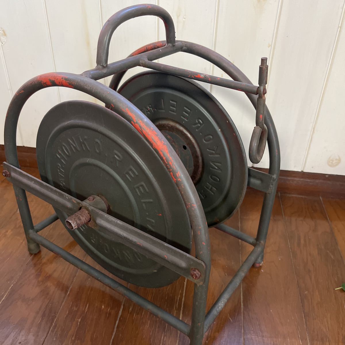  garden miscellaneous goods # iron made hose reel used!
