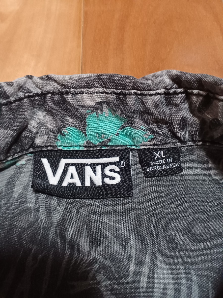 VANS バンズ 半袖 アロハシャツ XL グレー_画像3