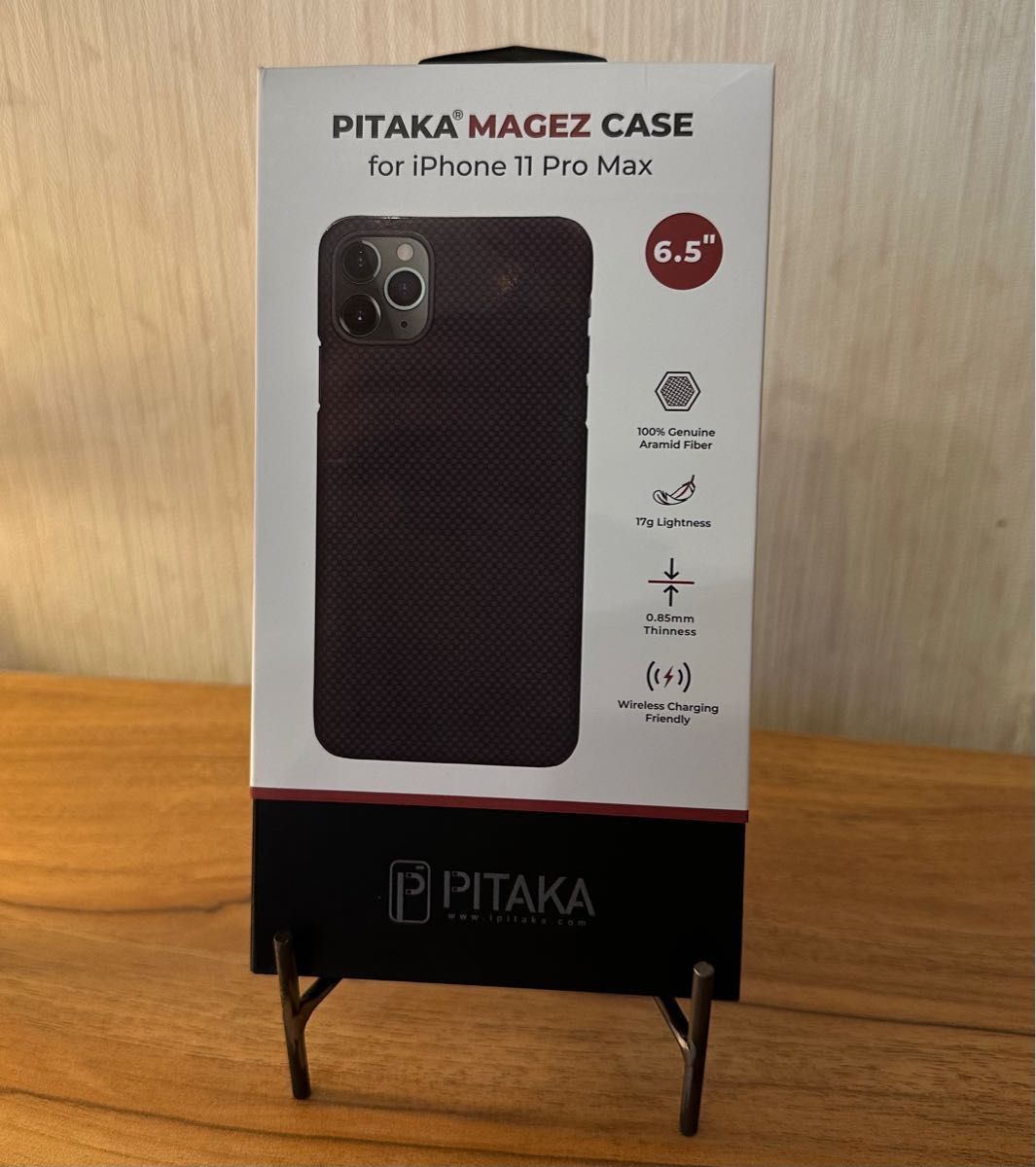 PITAKA MAG EZ CASE for IPhone 11ProMax  アイフォンケース(黒灰色) 