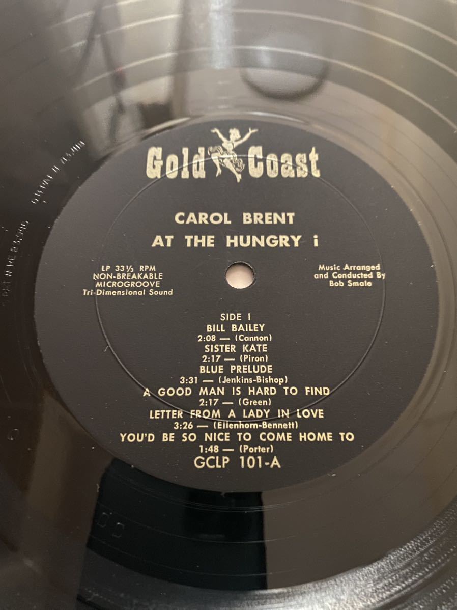 名盤請負人Ronny Lang参加の実力派女性歌手唯一のアルバム/‘61米Gold Coast自主盤/ Carol Brent [At The Hungry i]/Jazz/Vocal/希少盤_画像9