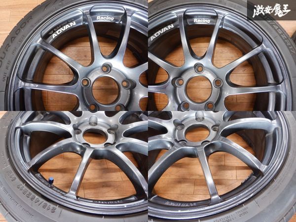 ADVAN アドバン RZ ホイール 17インチ 7.5J +48 5穴 PCD114.3 4本 タイヤ付 215/45R17 FD2 シビック タイプR ZF1 ZF2 CR-Z ★ 棚_画像2