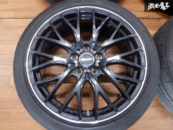 ホットスタッフ プレシャス HM-1 メッシュ ホイール 18インチ 7.5J +48 4本 タイヤ ブリヂストン プレイズ 215/45R18 ヴォクシー ★ 棚1I7_画像4