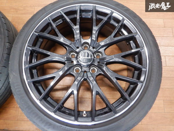 ホットスタッフ プレシャス HM-1 メッシュ ホイール 18インチ 7.5J +48 4本 タイヤ ブリヂストン プレイズ 215/45R18 ヴォクシー ★ 棚1I7_画像3