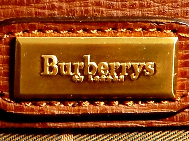 即決★BURBERRYS★オールレザービジネスバッグ バーバリーズ メンズ 茶 ブラウン 本革 かばん 本皮 ネームタグ付き 通勤 出張カバン 鞄