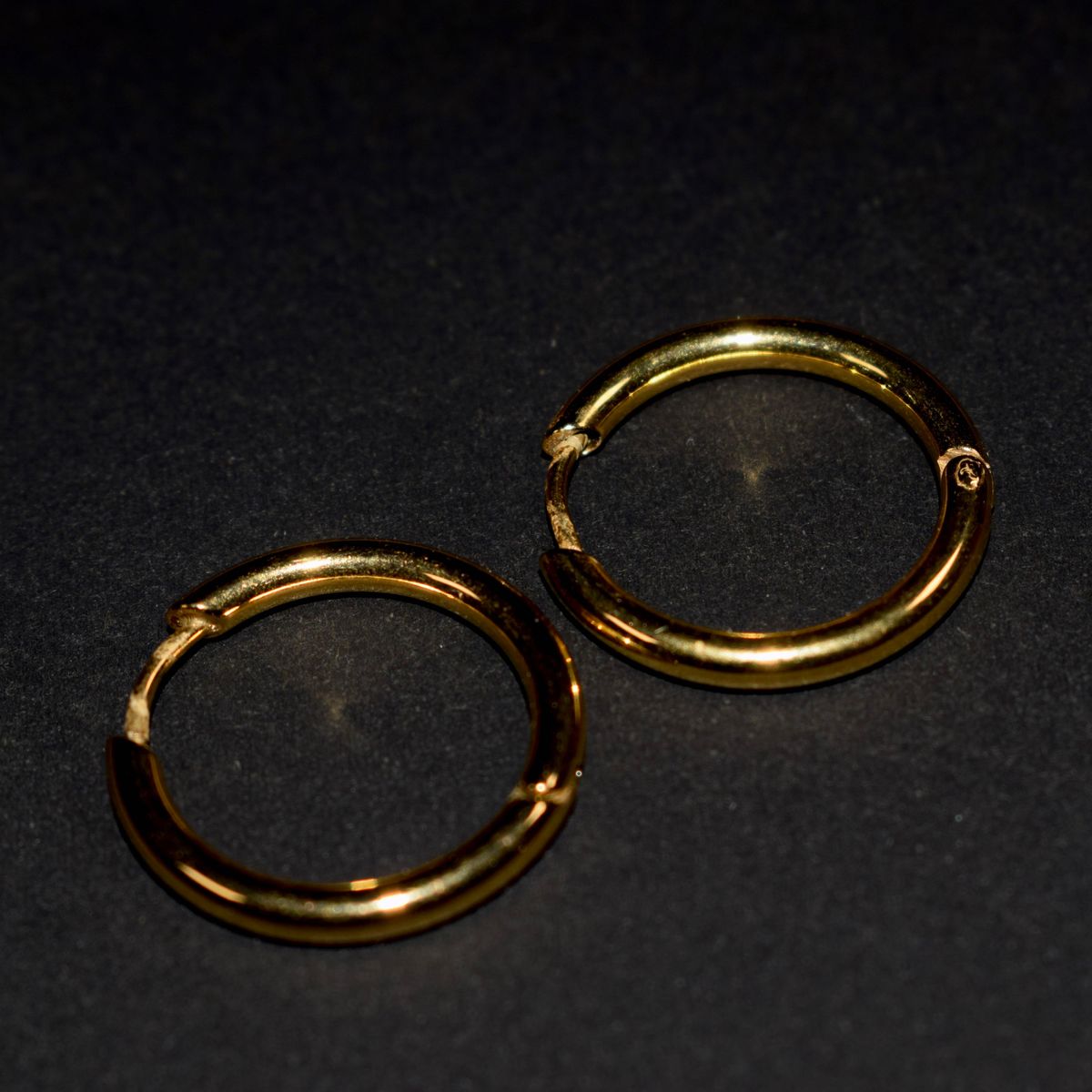gold hoop pierce pair