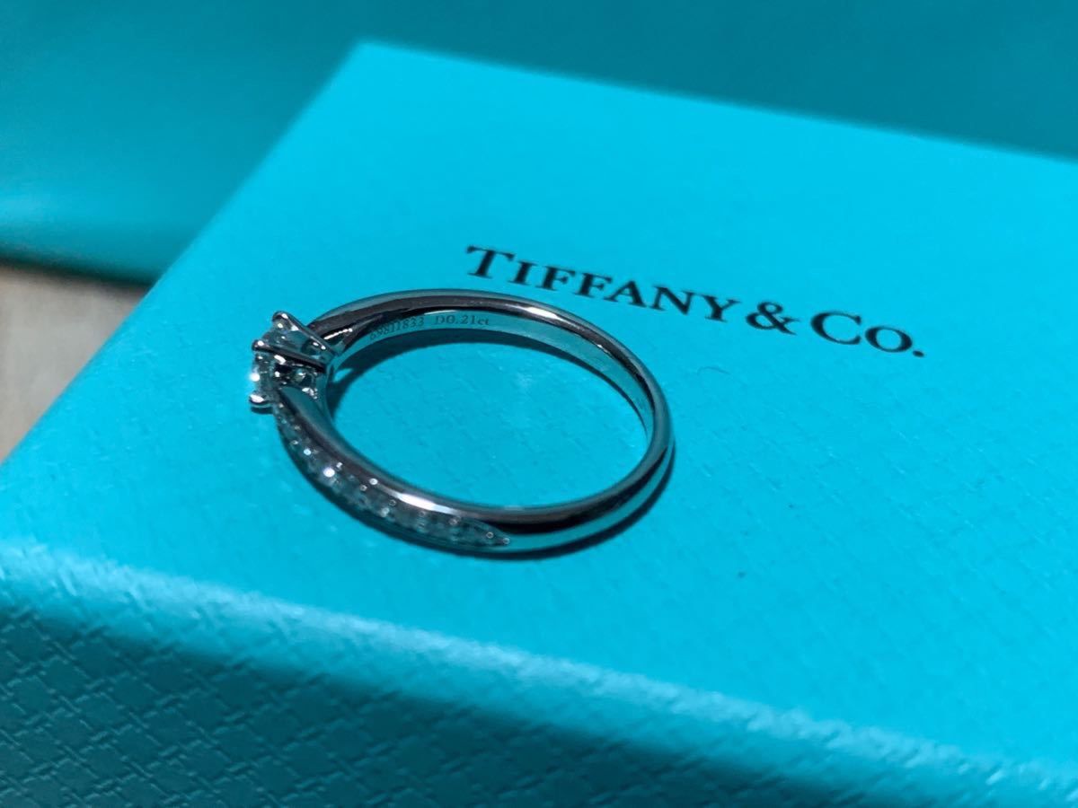 【新品/無刻印】TIFFANY ティファニーハーモニー 指輪 0.21ctダイヤモンドリング