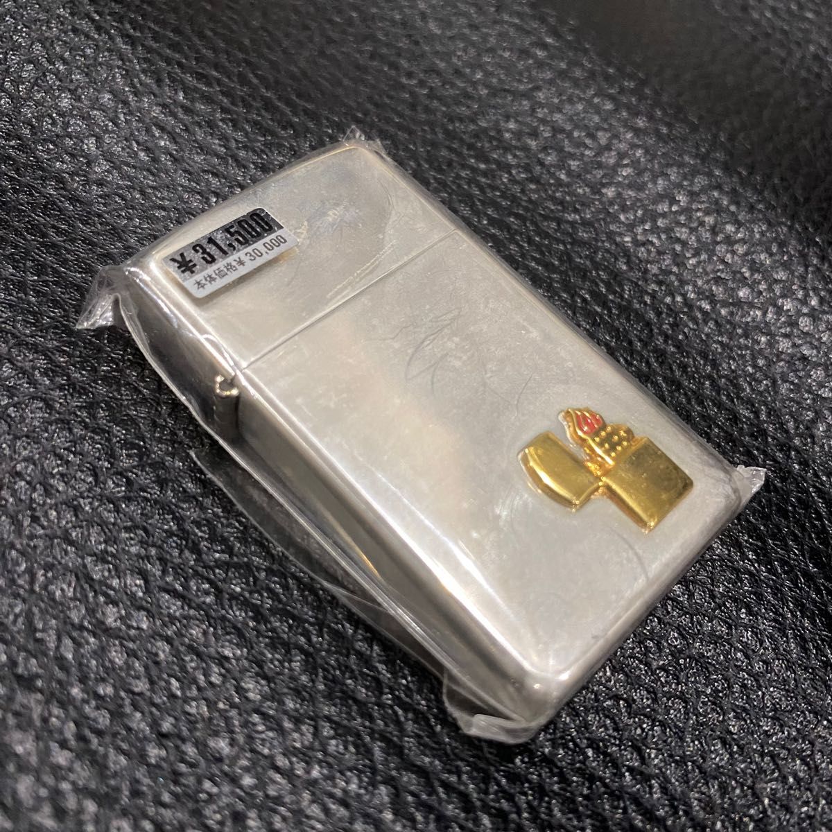 【ZIPPO】純銀 スターリングシルバー 100個限定品 ZIPPOプレート貼り 希少品 オイルライター ケース付き