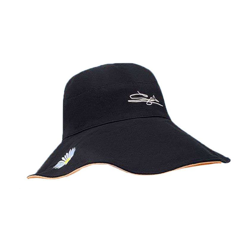 ワイヤー入　hat-l01-c02　レディース UVカット リバーシブル　帽子 日よけ つば広 あご紐付 紫外線対策 紫外線カット 効果 小顔　黒_画像8