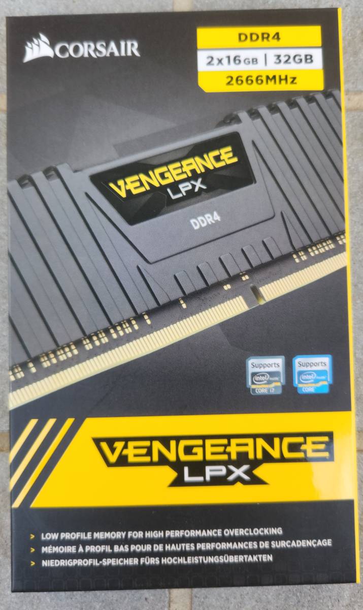 CORSAIR DDR4 2666 16GB×2枚（32GB） VENGEANCE LPX Series