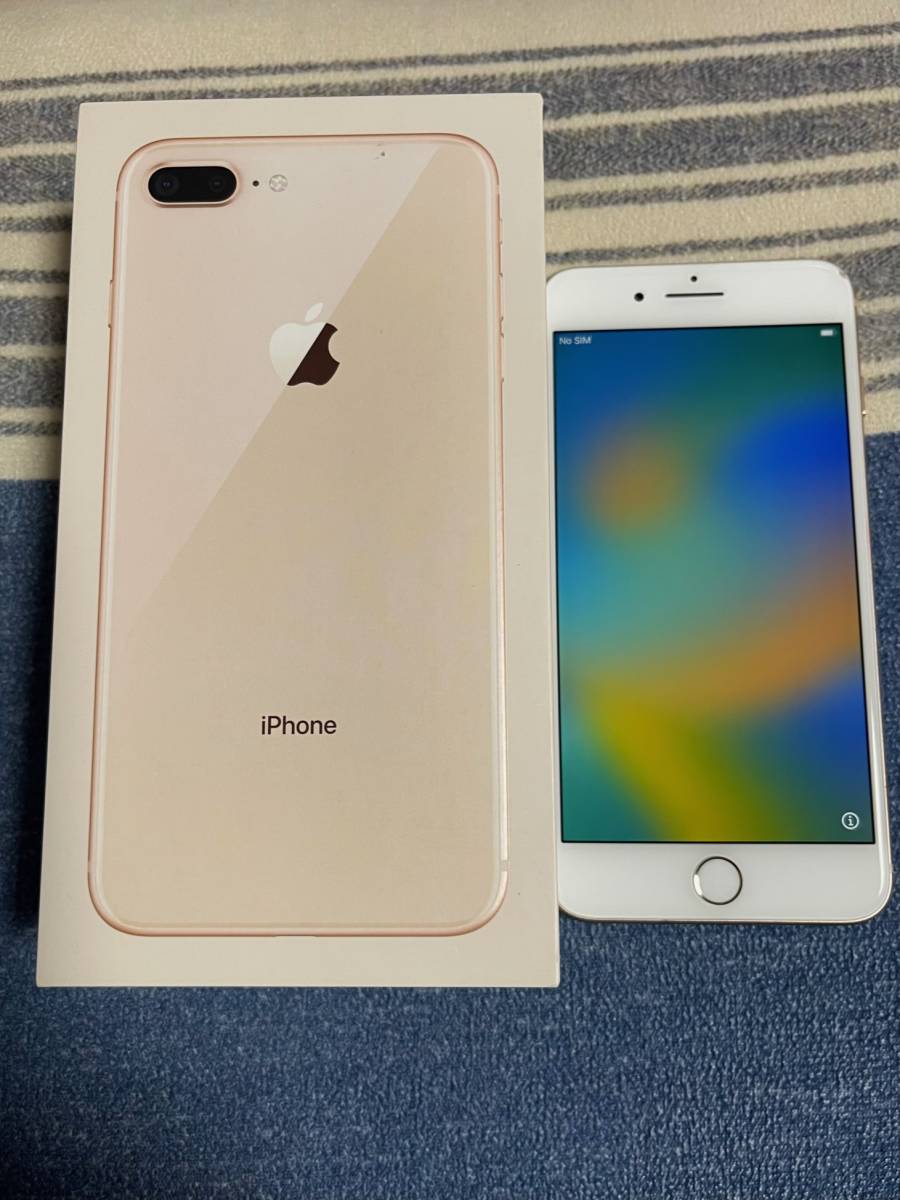 iPhone8 Plus 64GB バッテリー100% simフリー ゴールド-