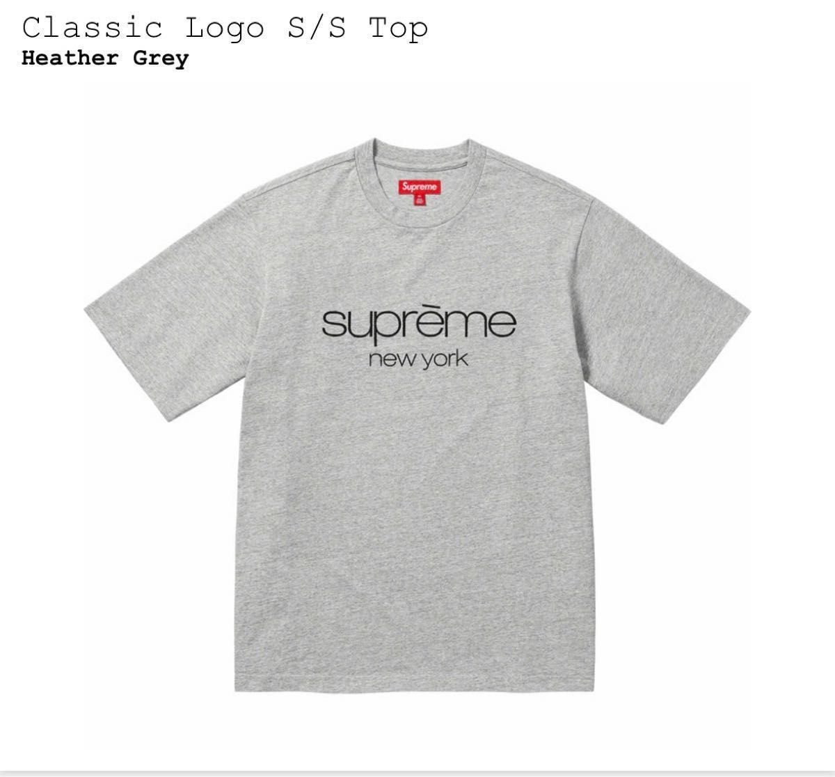 【SUPREME】Classic Logo S/S Top Lサイズ 未使用品/グレー/トレマインエモリー/完売/シュプリーム