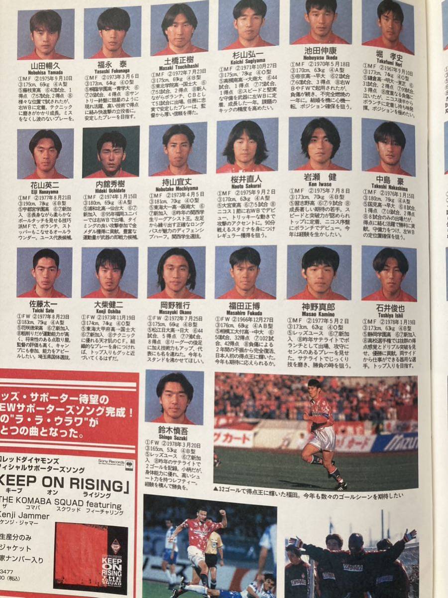 週刊サッカーマガジン 1996/3/13号No.546 96年Jリーグ選手名鑑_画像6