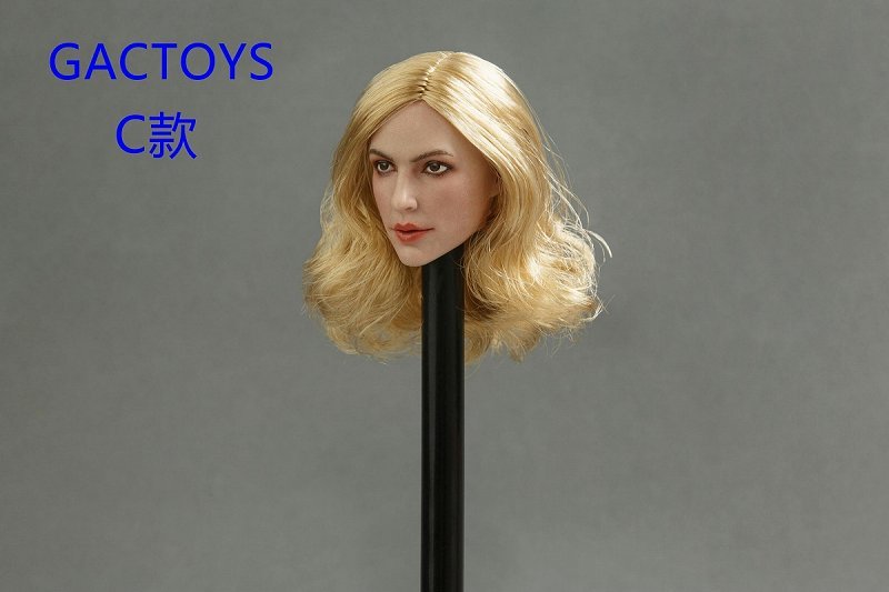 *GAC Toys*1/6 white person woman head ( gold . car Lee hair ) (GAC-013C)