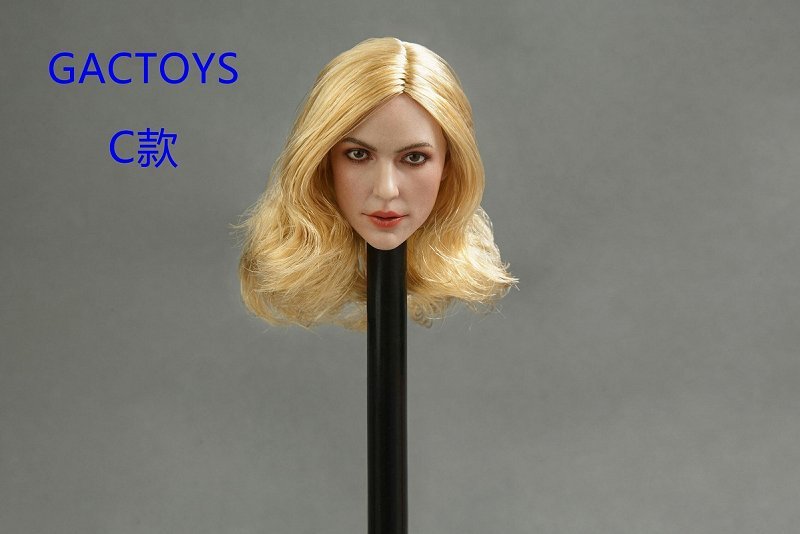 *GAC Toys*1/6 white person woman head ( gold . car Lee hair ) (GAC-013C)