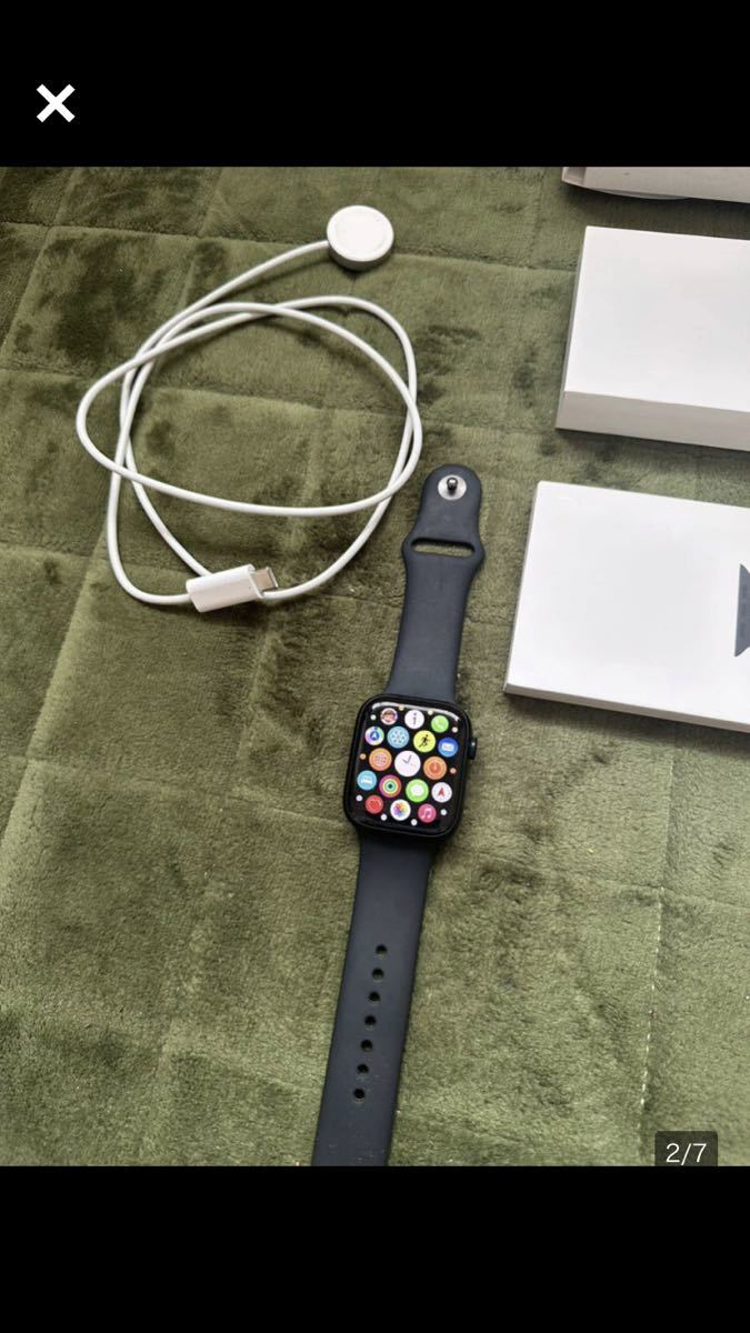 値下げApple Watch 8 45mm ミッドナイトGPSモデル-