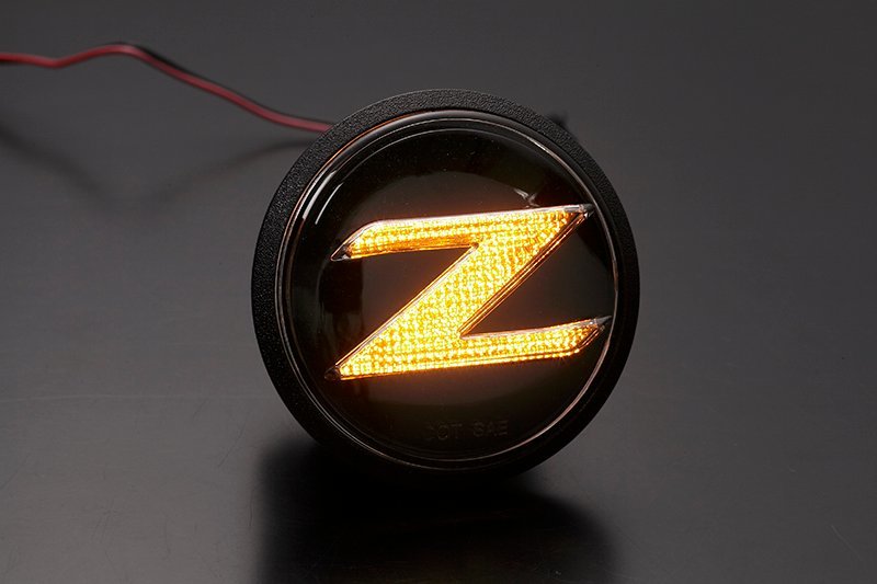 Z34 Fairlady Z crystal LED side marker clear lens original exchange blinking type Roadster /NISMO/ Nissan emblem Z34/HZ34