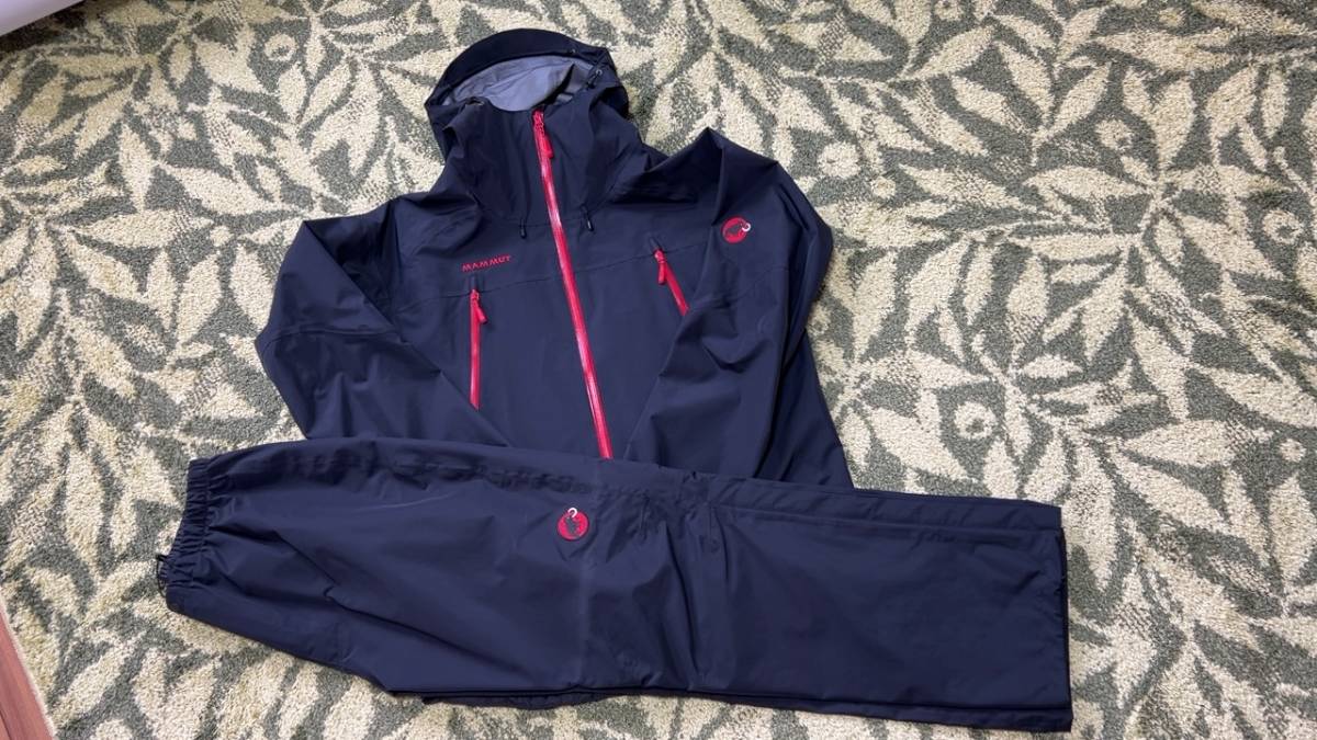 最大の割引 MAMMUT CLIMATE Ｍサイズ レインウェア ブラック・レッド