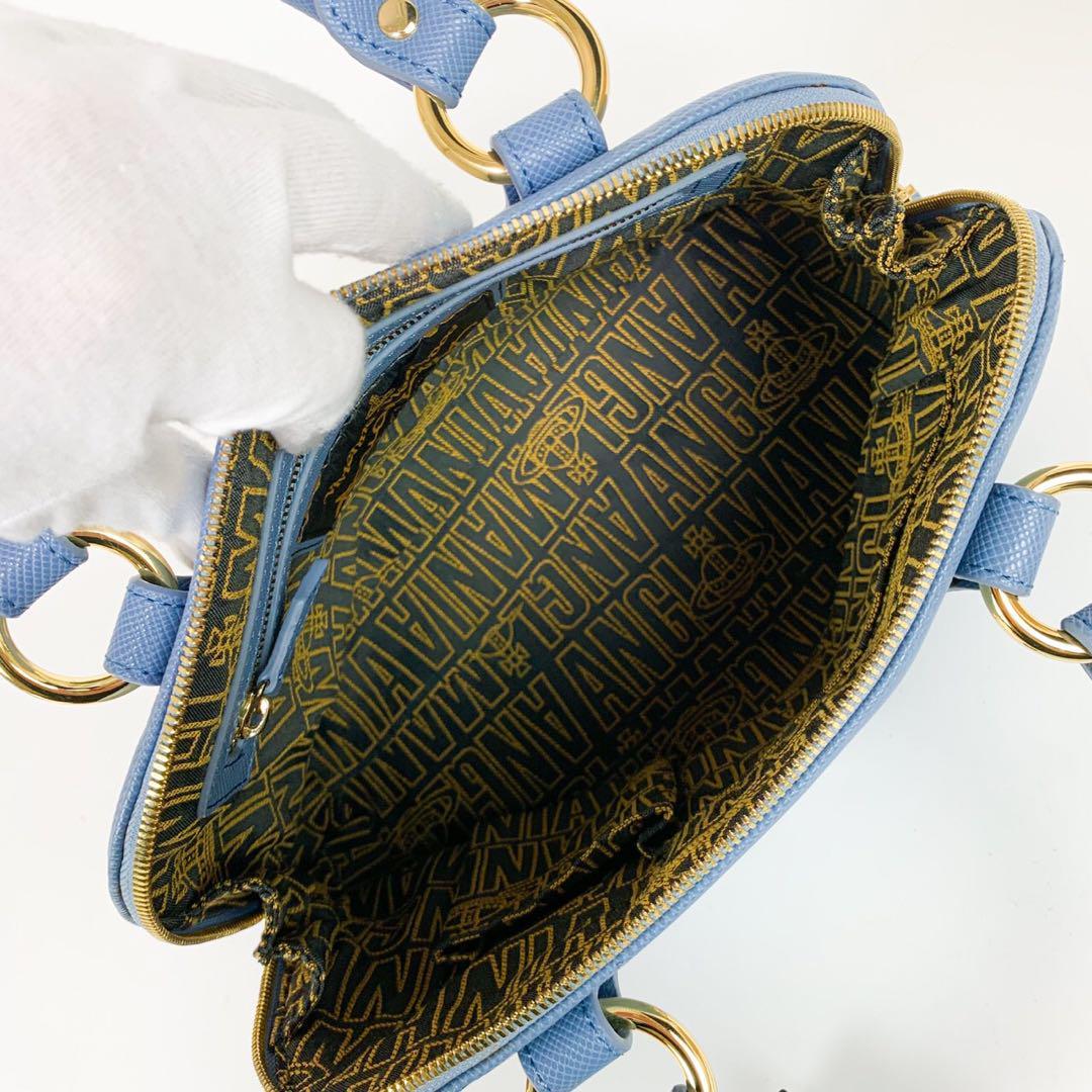 《新品タグ付》Vivienne Westwood ヴィヴィアンウエストウッド アングロマニア オーブ 2WAY ハンドバッグ ショルダーバッグ ライトブルー