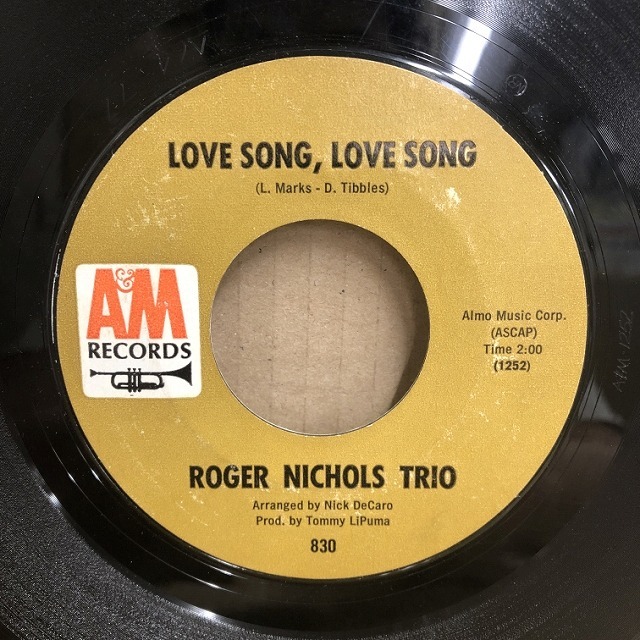 ROGER NICHOLS / LOVE SONG LOVE SONG (830)_画像1