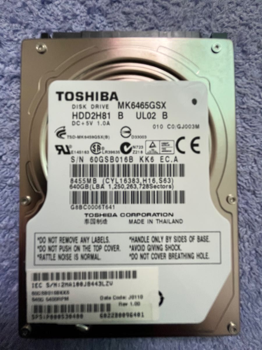 TOSHIBA HDD 640GB