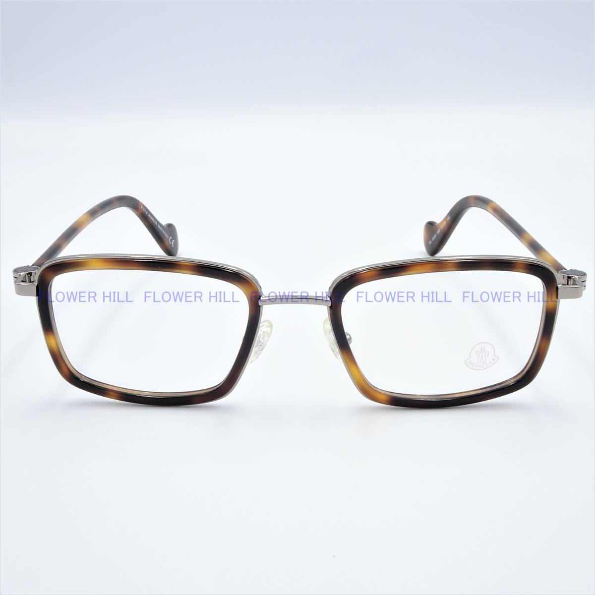 【新品・送料無料】 モンクレール MONCLER メガネ ML5026 056 ハバナ スクエア イタリア製 メンズ レディース めがね 眼鏡_画像2