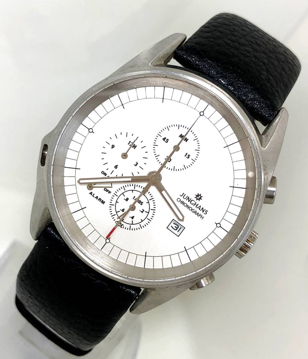 ◆時計(サ60)◆『WH-8025』★JUNGHANS ユンハンス★41/4456★クロノグラフアラーム★SL/D★稼働品(電池交換済)★の画像1