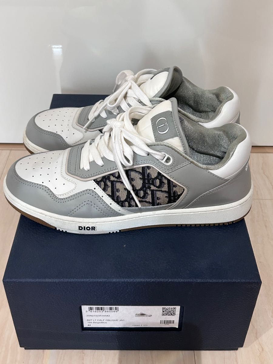 Dior B27 Low Top Sneaker Dior Oblique Jacquard "Grey" 27㌢