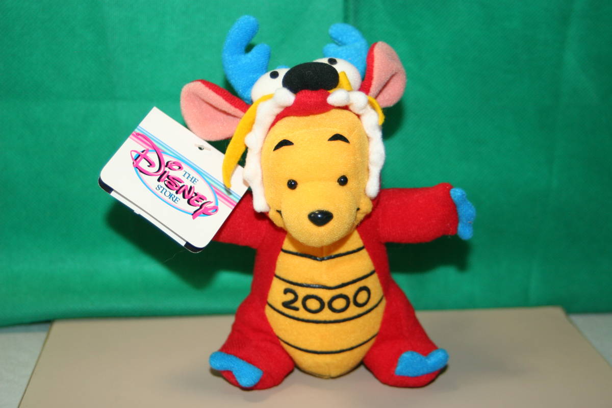  Disney магазин Винни Пух 2000 год . главный Pooh (./ красный ) мягкая игрушка примерно 18cm Winnie the Pooh Disney магазин оригинал товар, ограничение 
