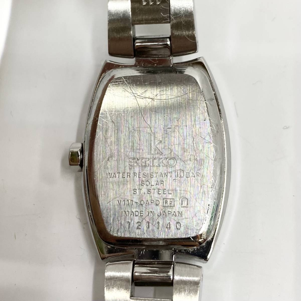 送料無料h40484 SEIKO セイコー LUKIA Lk ルキア V111-0AP0 レディース腕時計 10BAR ソーラー_画像5