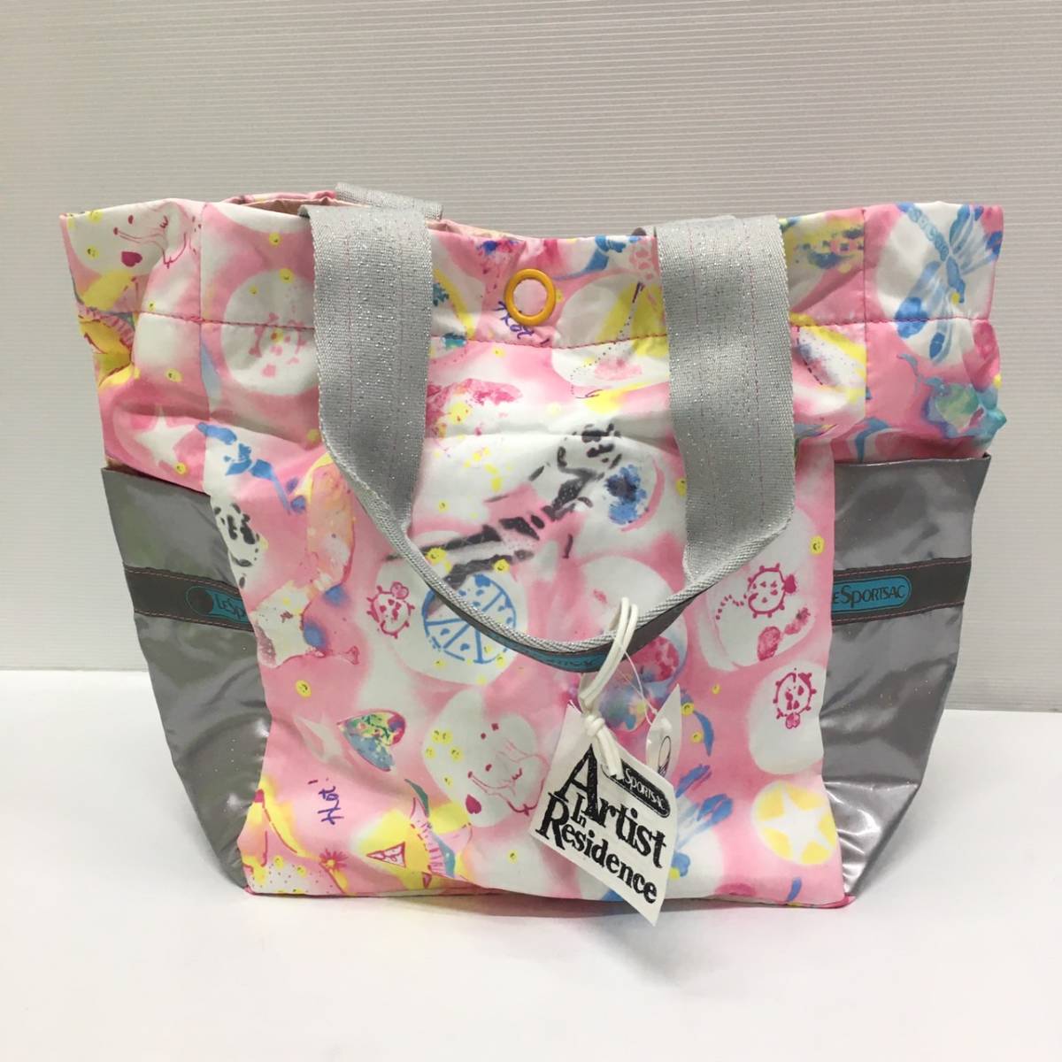 送料無料h44346 LESPORTSAC レスポートサック Artist Residence トート ハンド バッグ タグ付 未使用_画像1