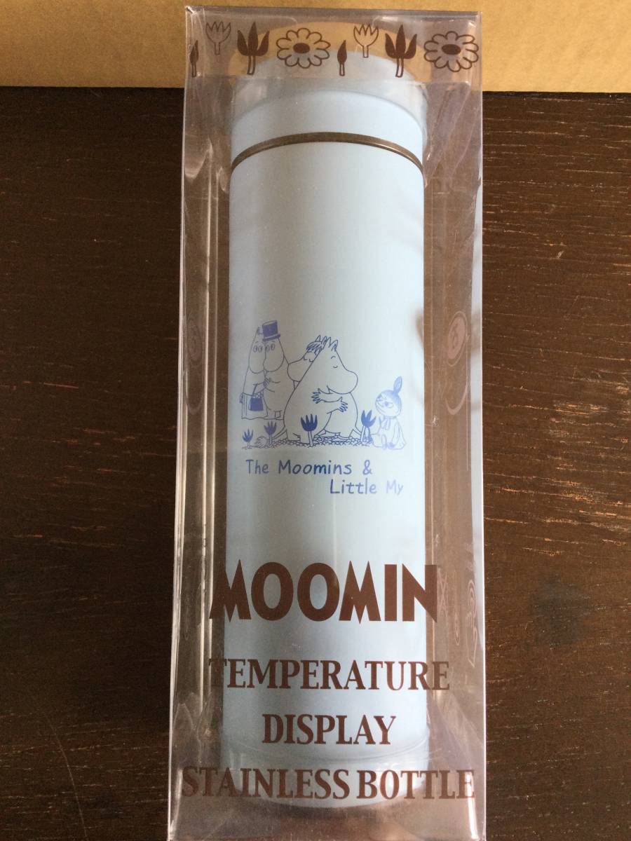 ムーミン MOOMIN ステンレスボトル Stainless Bottle 温度センサー 容量500ml プライズ 水筒 新品 未開封 同梱可-ブルー-2-1_画像1