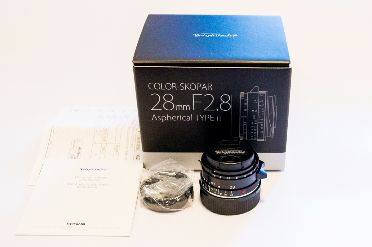 【新品同様】コシナ フォクトレンダー COLOR-SKOPAR 28mm F2.8 Aspherical Type II VM [ブラック]（保証書あり）