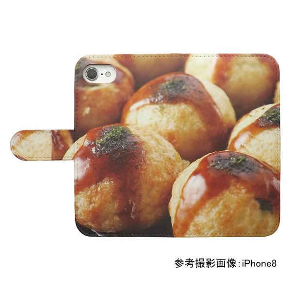 etc-3　スマホケース 手帳型 プリントケース たこ焼き フード 食べ物_画像2